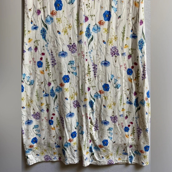 Blue Sky floral sleeveless v neck bamboo cotton Dress Sz XS - Picture 3 of 10